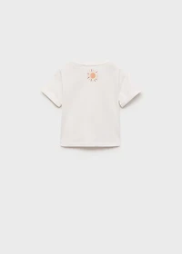 Printed cotton-blend T-shirt