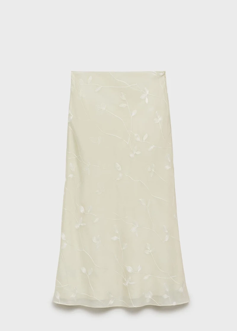 Flowers midi skirt