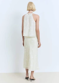 Flowers midi skirt