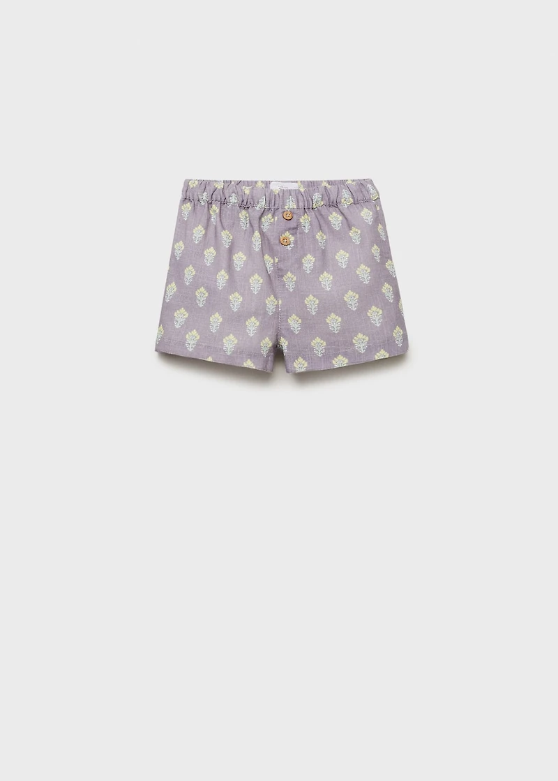 Printed cotton shorts