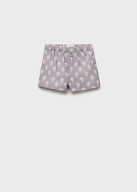 Printed cotton shorts