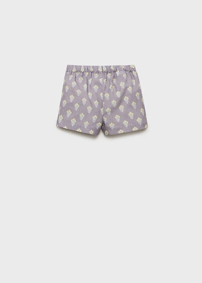 Printed cotton shorts