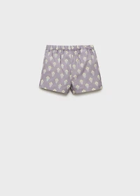 Printed cotton shorts
