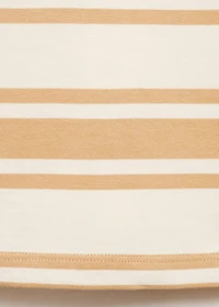 Contrasting collar cotton t-shirt