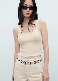 Fine-knit top