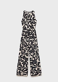 Belt printed jumpsuit