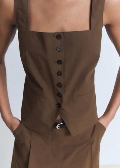 Cotton suit vest