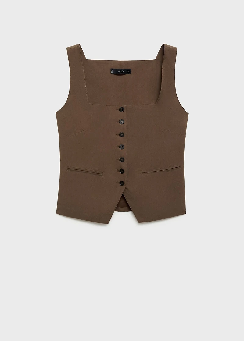 Cotton suit vest