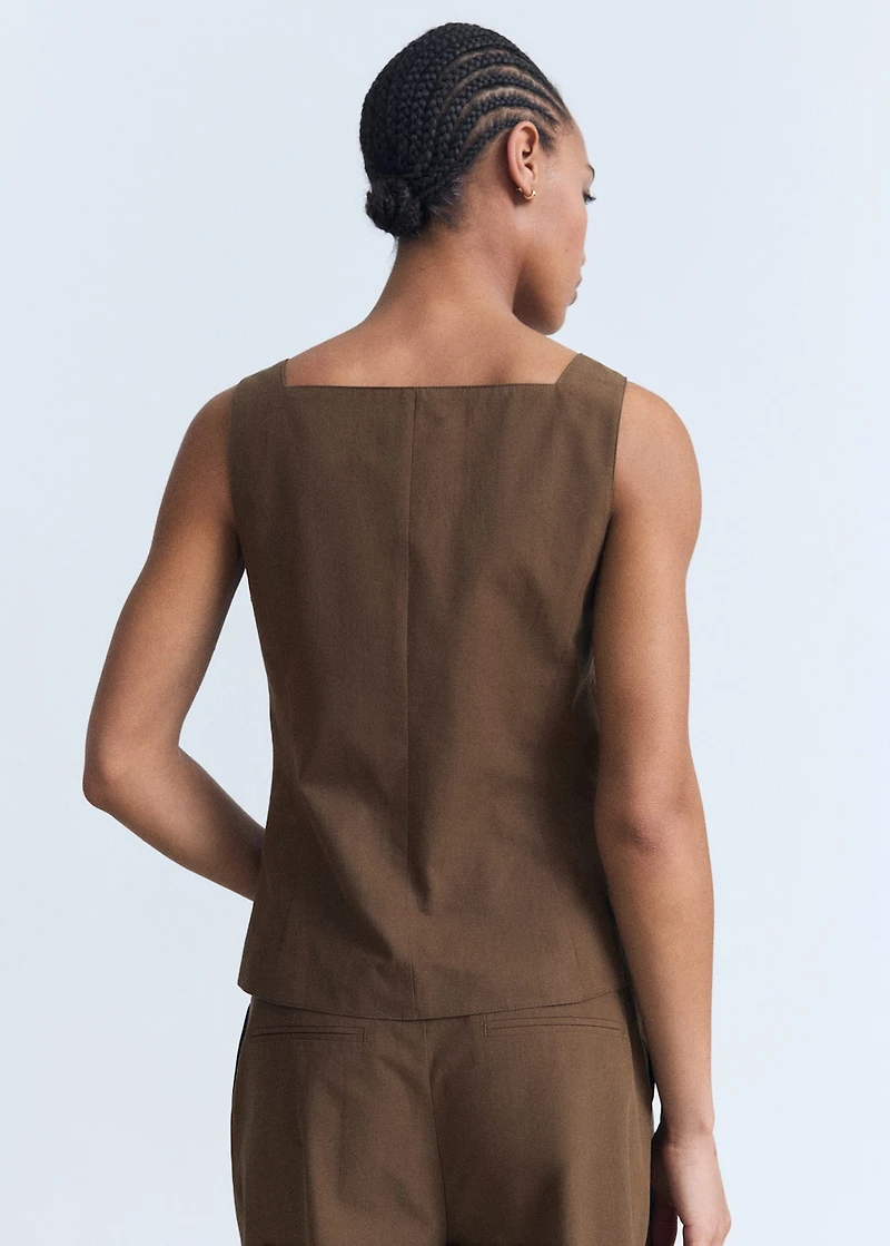 Cotton suit vest