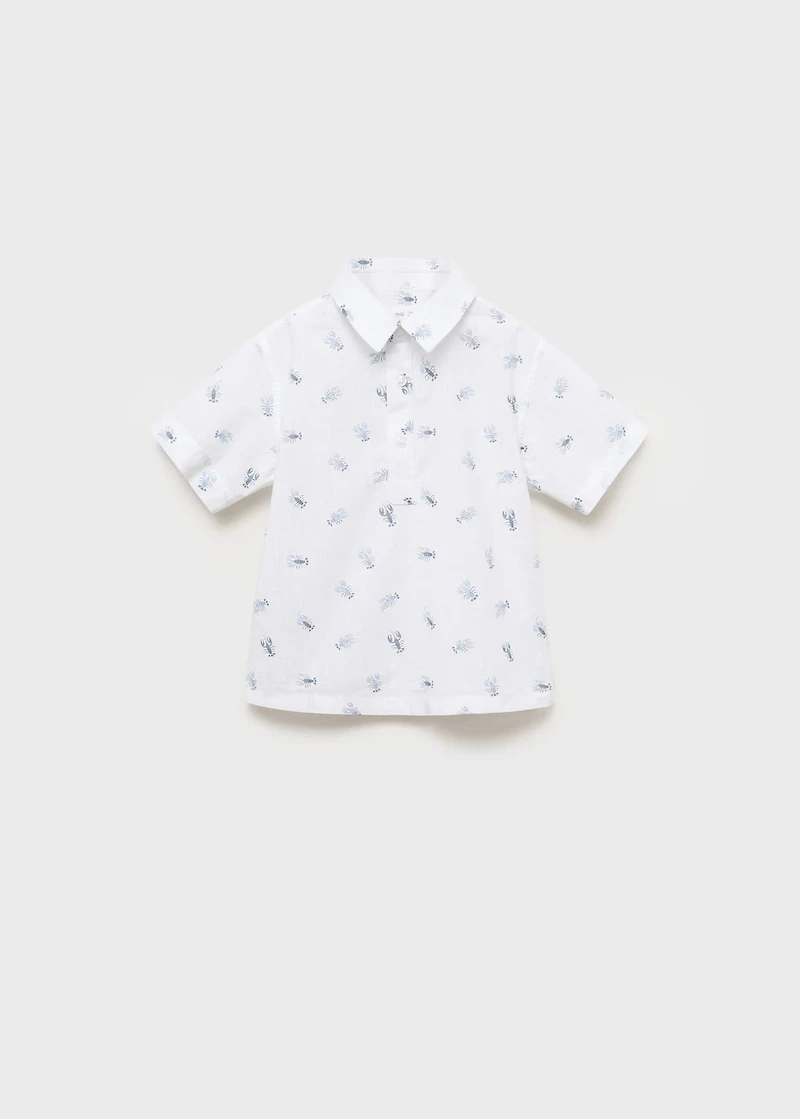 Printed short-sleeved shirt
