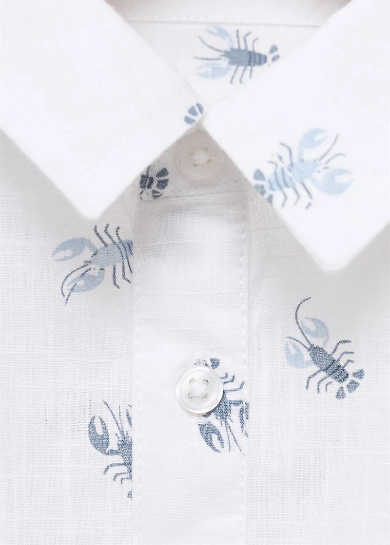 Printed short-sleeved shirt