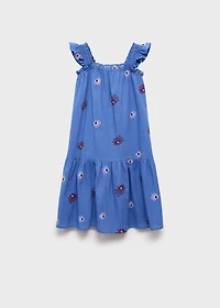 Floral embroidery dress