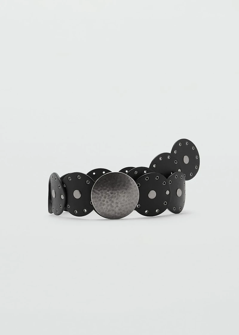 Wide studded belt