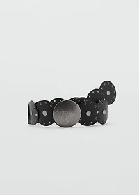 Wide studded belt