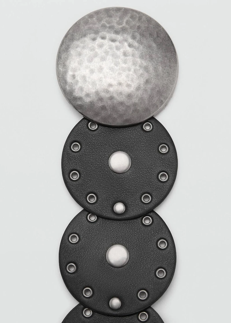 Wide studded belt