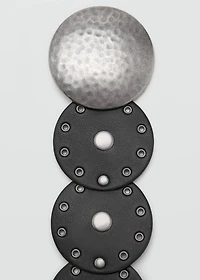 Wide studded belt