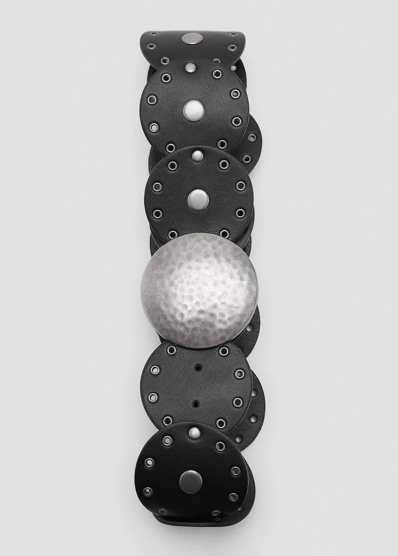 Wide studded belt