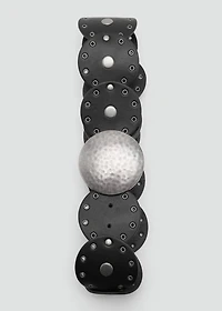 Wide studded belt