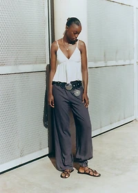 Wide studded belt