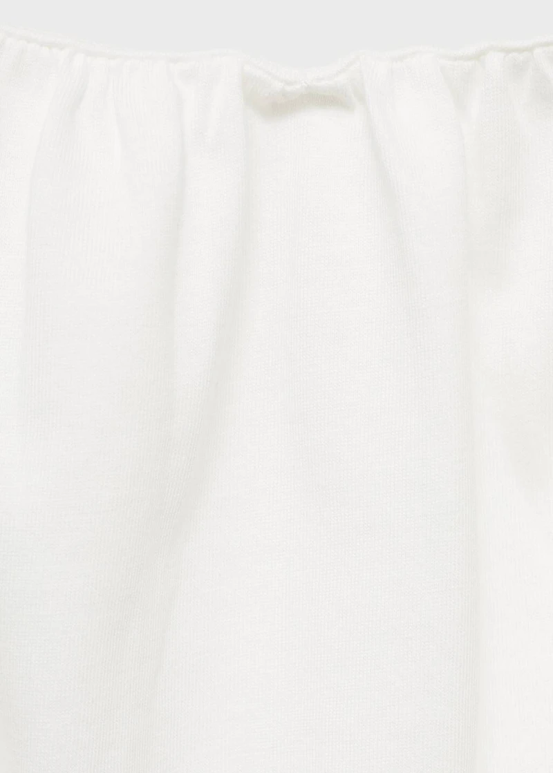 Cotton t-shirt with flower detail
