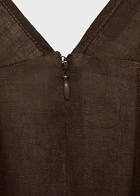 Belt linen dress