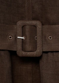 Belt linen dress