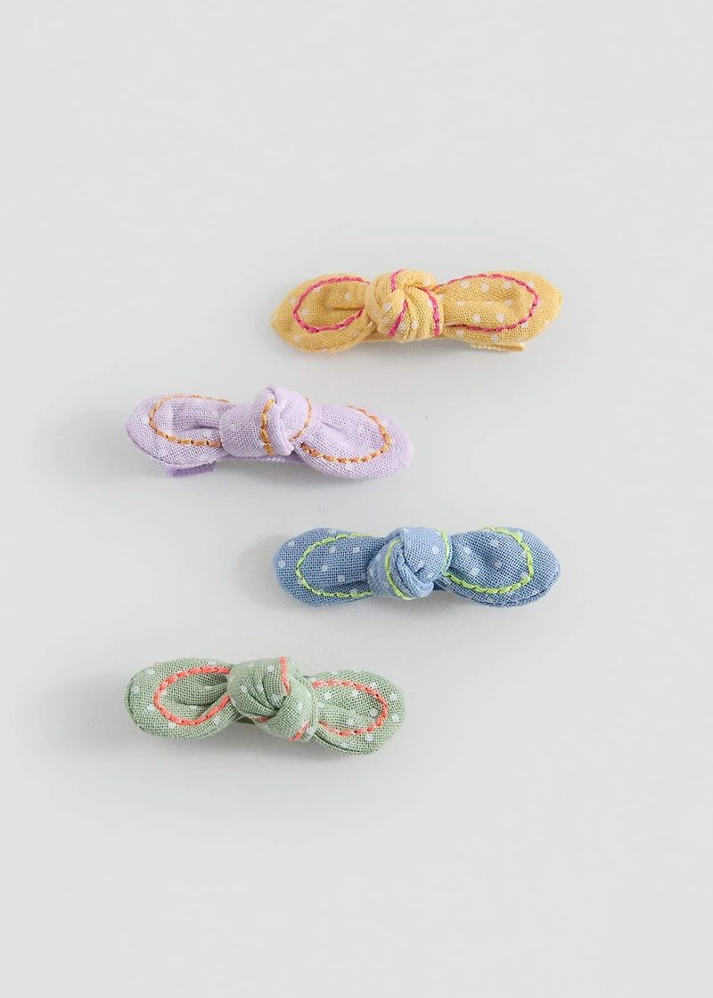 4 pack bow hairclips