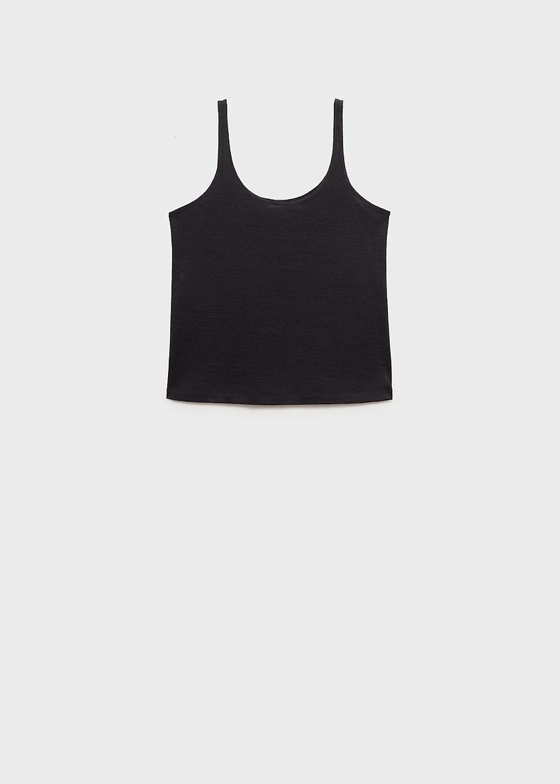 Strappy linen top