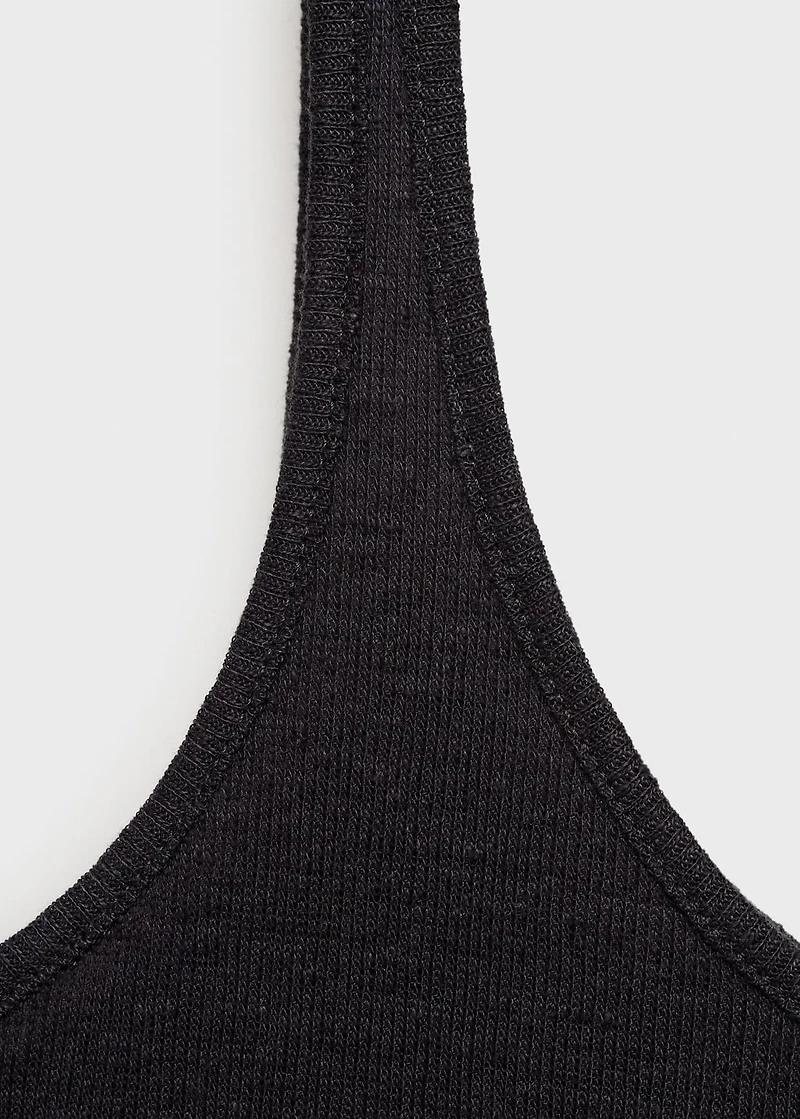 Strappy linen top