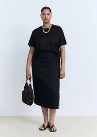 Short-sleeved linen t-shirt