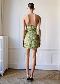 Strapless crystal dress