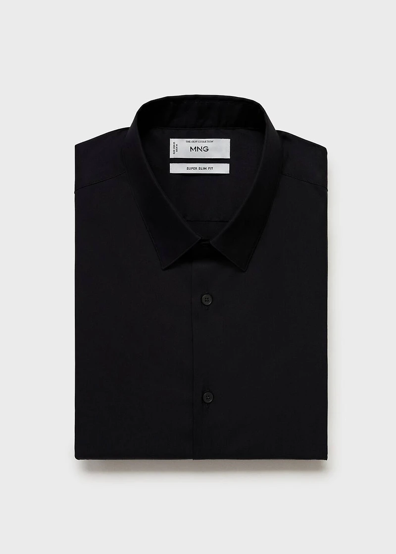 Slim fit cotton suit shirt