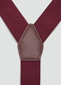 Adjustable elastic straps with leather details