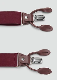 Adjustable elastic straps with leather details