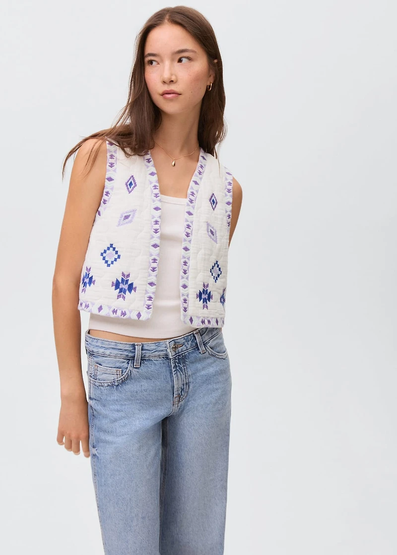 Ethnic embroidered vest