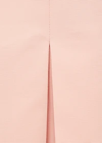 Cotton midi-skirt with pleat detail