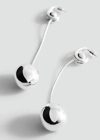 Thread sphere earrings