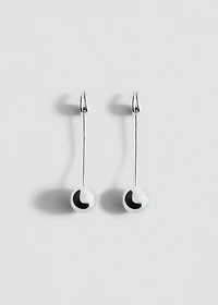 Thread sphere earrings