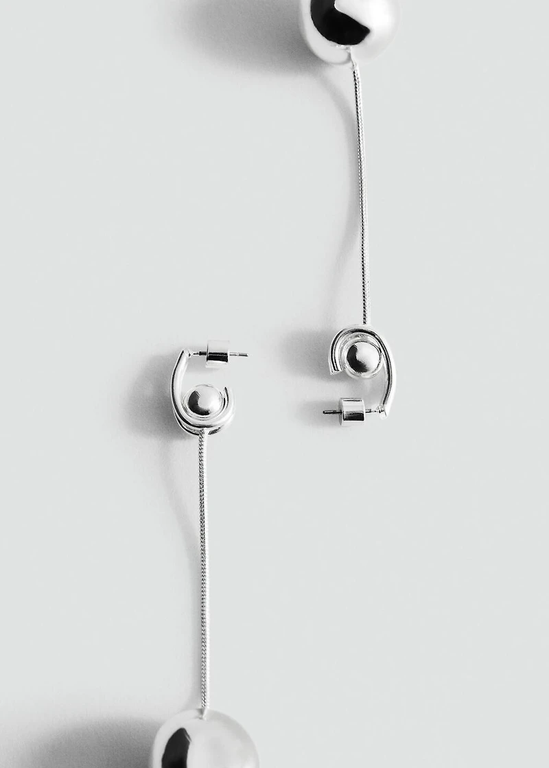 Thread sphere earrings