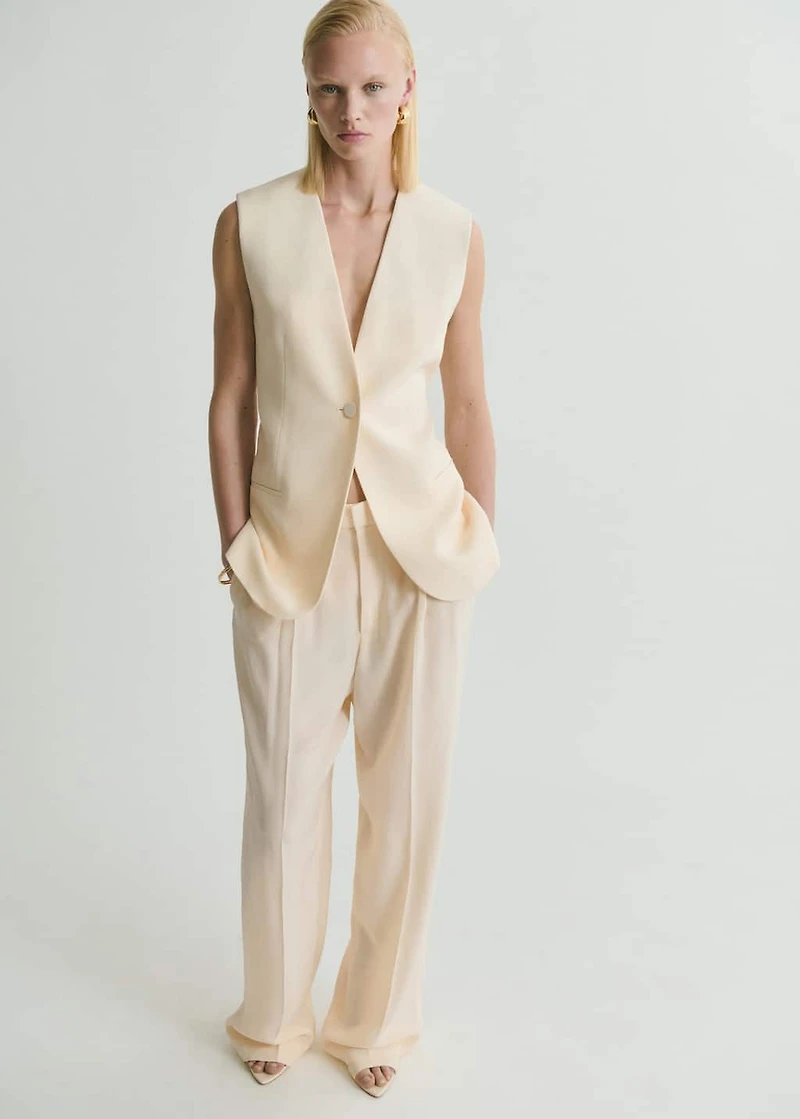 Flowy suit vest
