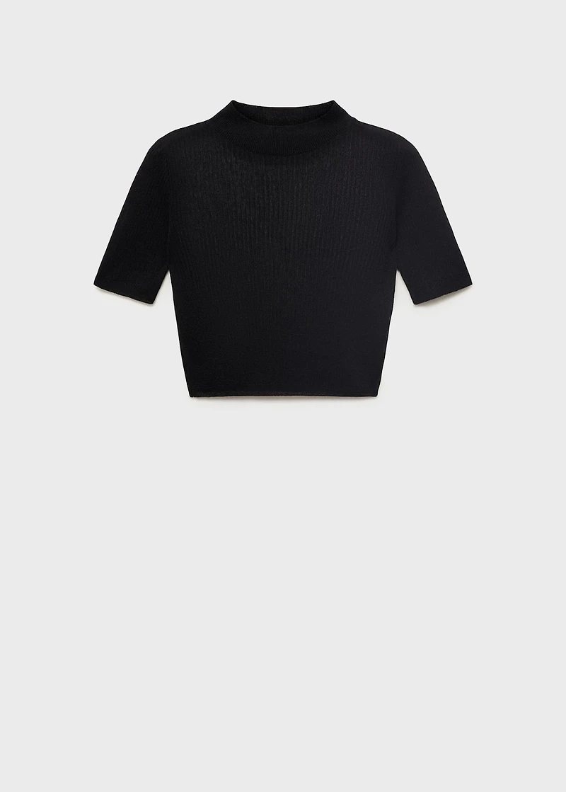 Knitted cropped sweater