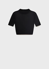 Knitted cropped sweater