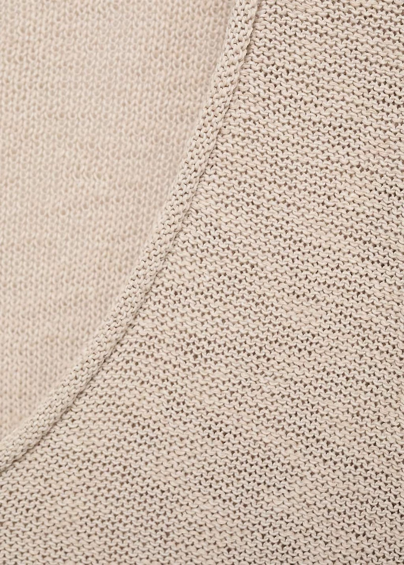 V-neck knit sweater