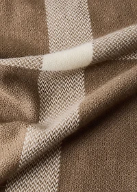 Wool blanket with fringe finish