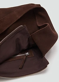 Suede shoulder bag