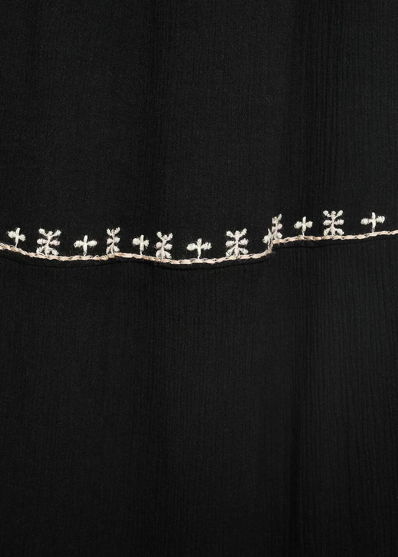 Embroidered long skirt