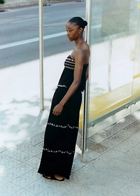 Embroidered long skirt