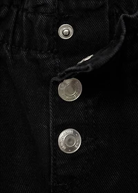 Paper bag jeans with buttons