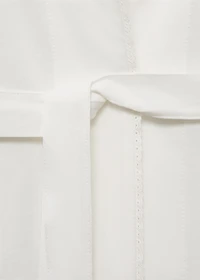 Cotton gown with embroidery detail