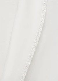 Cotton gown with embroidery detail